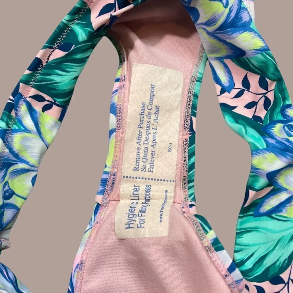 NWT GB Pink and Green Tropical Bikini Bottom